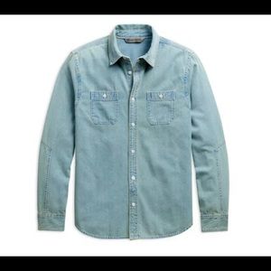 $75 HARLEY-DAVIDSON Denim Long Sleeve Button Down